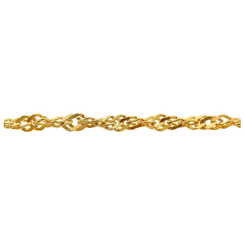 1.1mm SINGAPORE Solid Gold Chain 10K