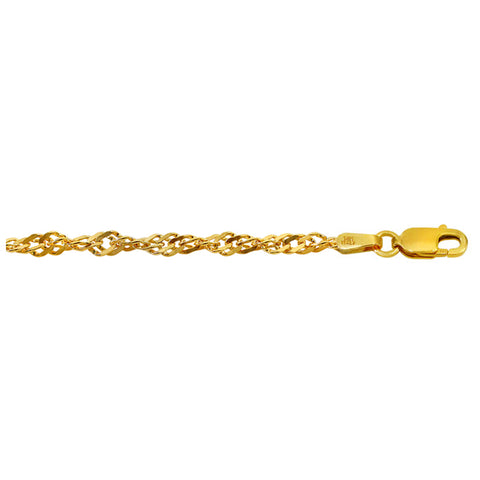 1.85mm SINGAPORE Solid Gold Chain 10K