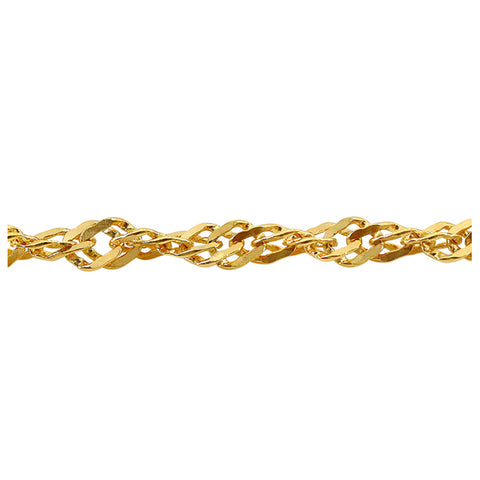 14K Singapore Chain Solid Gold 1.5mm