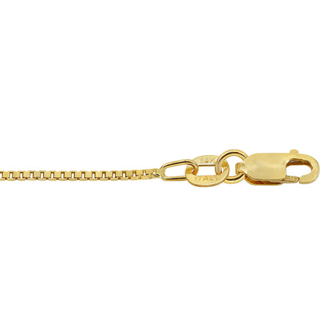 14K Box Chain Solid Gold 1mm