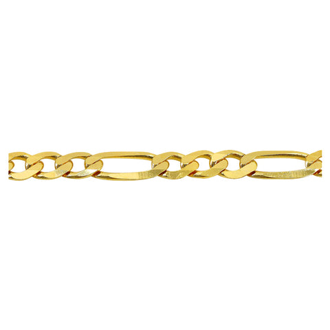 * 14K Figaro Chain Solid Gold 2.65mm For Him